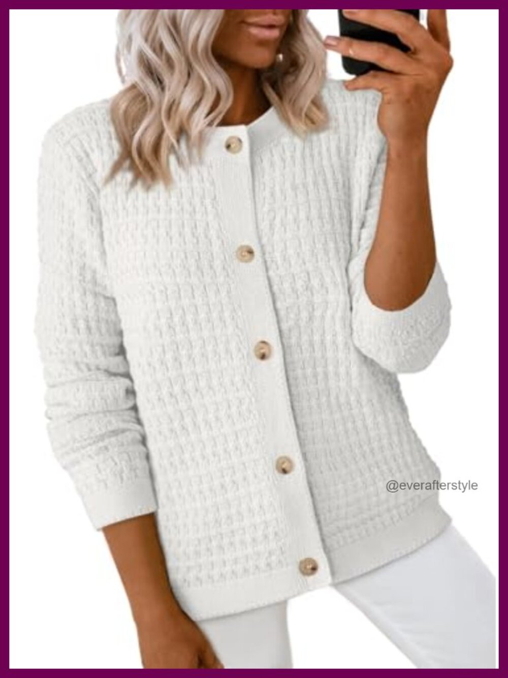 Womens Cardigan Sweater Button Down Long Sleeve Knit Shacket